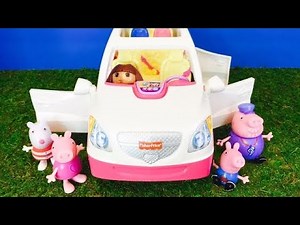 Dora The Explorer Fisher Price Peppa Pig Toys Playing Videos