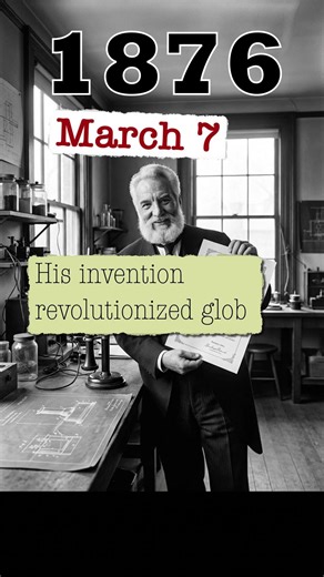Today in History March 7, 1876 Alexander Graham Bell receives a patent for the telephone