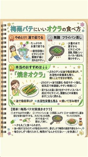 梅雨バテにいいオクラの食べ方