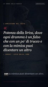 Il verso più famoso di «Caruso» è vero?