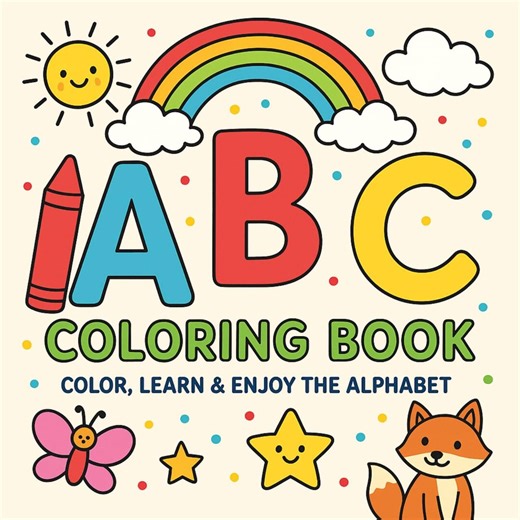 ABC Alphabet Coloring Book for Kids | Printable Learning Pages (digital Download) - Etsy