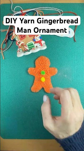 DIY Yarn Gingerbread Man Ornament 🎄 | Easy Christmas Craft for Kids!