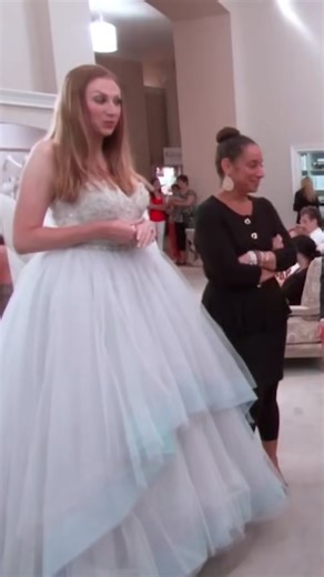 Bride tries on a “ridiculous” dress to mess with her sister! 😆 #SayYesToTheDress | Say Yes to the Dress American