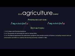 Agriculture Meaning And Pronunciation | Audio Dictionary