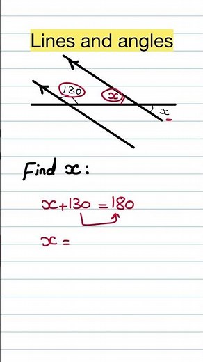 Solving Angles with Parallel Lines & Transversals | Math by Eslam Wagih