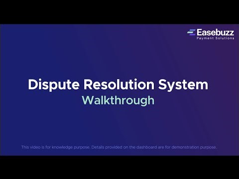 Dispute Resolution System (DRS) on Easebuzz Payments Platform