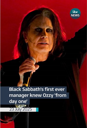 Black Sabbath’s first ever manager Jim Simpson has remembered Ozzy Osbourne as a “very decent man”. The singer has died at the age of 76. #itvnews