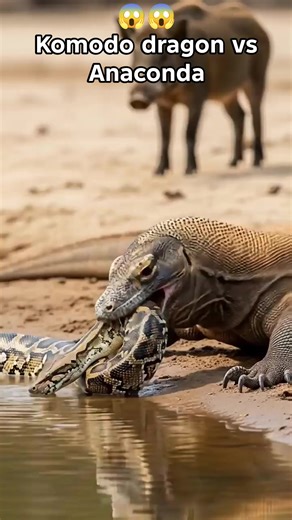 Komodo dragon vs Anaconda. #animals #wildlife #nature | Ramayana Khan