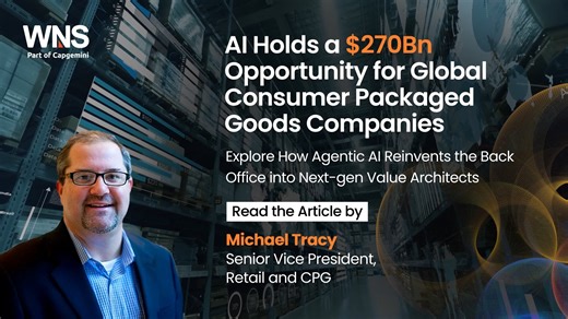 Agentic AI is reshaping the CPG industry — not just digitizing workflows, but re-architecting how decisions, intelligence and outcomes flow through the enterprise. WNS, part of Capgemini, is driving this transformation by embedding agentic AI-powered intelligent operations across finance, supply chain and core enterprise functions — enabling real-time orchestration, predictive analytics and AI-powered foresight at scale. This is how future-ready CPG enterprises are built — to anticipate faster, 