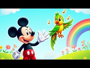 “Mickey Mouse & The Little Parrot 🐭🦜 | Fun Kids Poem & Adventure Story”