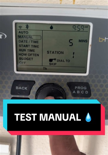 COMO HACER TEST MANUAL O PRENDER UNA ZONA EN UN CONTROL DE RIEGO ORBIT 💧#irrigation #irrigationsystem #irrigationsensei #irrigacion