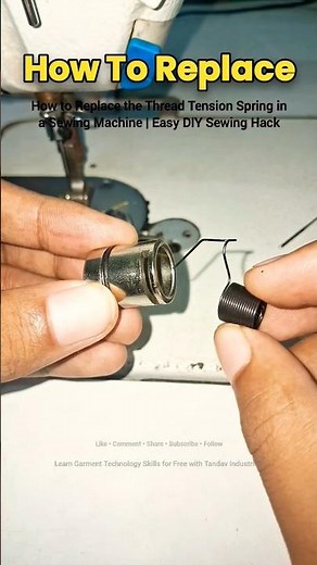 How to Replace the Thread Tension Check Spring in Industrial Sewing Machine #sewing #stitch #shorts