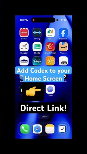 Add Codex to Your Home Screen