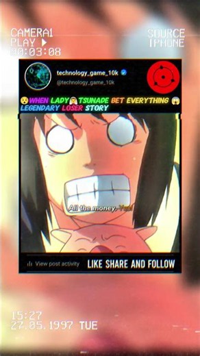 😯 When Lady👰‍♂️Tsunade Bet Everything 😱 Legendary Loser Story#jiraiya#lady#tsunade#gambling#anime