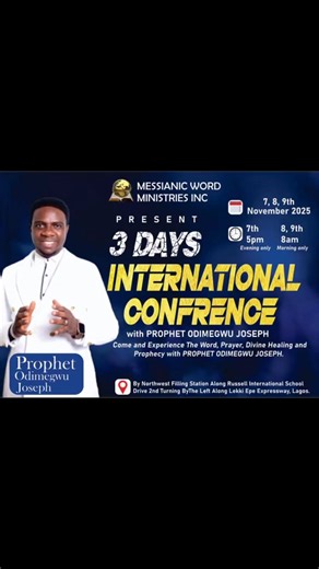 Glory ehhh, Lagos get ready for this meeting, is a must attend from 7th-9th of November don’t miss this conference! | Messianic Word Ministries