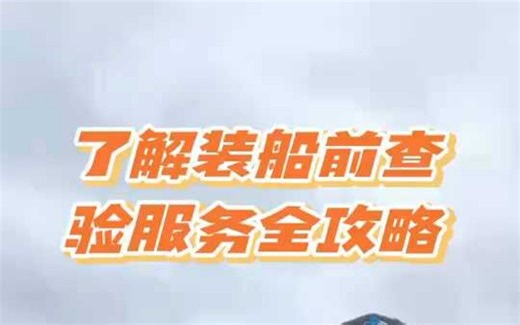了解装船前查验服务全攻略