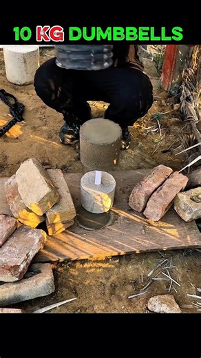 Make Your Own Dumbbells - DIY Weightlifting Equipment #HowToMakeDumbbells #DIYDumbbells