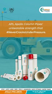 You’ve got the proof now! Our APL Apollo Column pipes are built to last forever! #NeverCracksUnderPressure For more information on APL Apollo Column Pipes, visit https://www.apollopipes.com/column-pipes #APLApollo #ApolloPipes #APLBond #HarPressureSeBeasar #MadeForLife #ColumnPipes | Apollo Pipes Limited