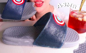 ☆ Yummy's ☆ 可食用美国队长拖鞋 吃播咀嚼音（新）