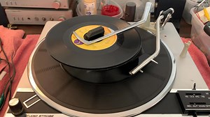 #RCA came in needing general TLC. The original floating cartridge is still in good working order. Most of these need motor mounts and one or more of the connector rod grommets. I think this is the last one we serviced before I took a break, and I don't remember it giving me any real troubl other than some attention to the trip pusher thingy. #turntable #victor #mcm #devo #MTV | Vintage Record Changer & Turntable Repair