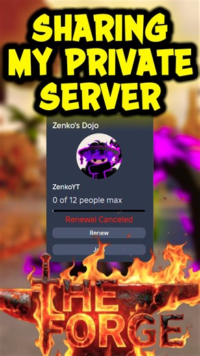 😁SHARING MY PRIVATE SERVER in The Forge⁉️ #theforge #roblox