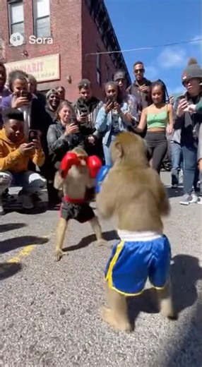Two Monkeys Boxing Like It’s the Main Event 🐒🥊🔥 #viral