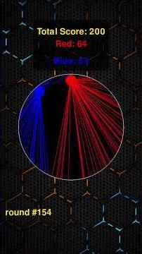 Who Will Win? Red or Blue? Round 154 #colorbattle #hypnotic #relaxing #pygame #python #satisfying