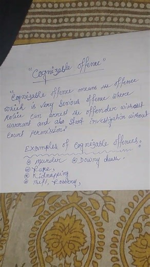 ""what is Cognizable Offence ""