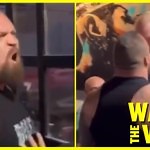 heated Hafthor Bjornsson loses it with Eddie Hall during press conference and rages ‘don’t ever f****** talk about my mother’ as rivals kick off again