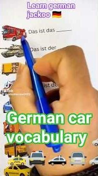 German Car Vocabulary — Gariyon k Naam Zaroor Seekho |Learn Car Names in German #shortsfeed