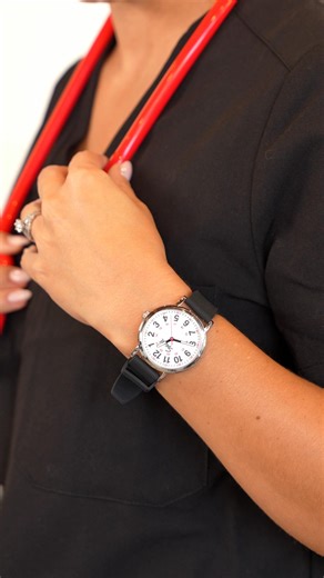 Trusted by thousands of healthcare workers, the Scrub Watch™ is clean, simple, and reliable. Military time, water-resistant, easy to clean — ready for your next shift. | Speidel