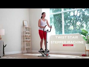 Sunny Health & Fitness | Twist Stair Stepper Machine w/ Handlebar: SF-S020027