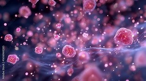 Cellular animation highlighting mast cell sprinkles erupting histamine bursts causing inflammation and swelling in skin capillaries.