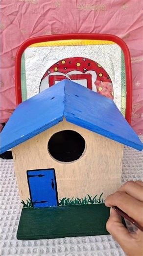 Purane Birdhouse ko diya naya look! 🎨🏠 #diy #viralvideo