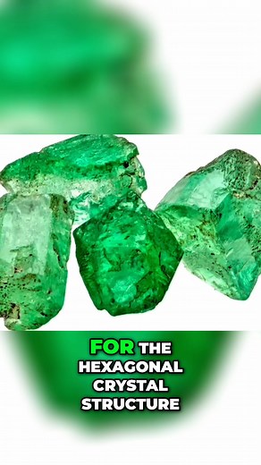 Real emeralds naturally form 6-sided prisms, even when broken. Unlike tourmaline or quartz, emerald crystals have flat, parallel sides that create 6-sided cross-sections. This hexagonal crystal structure is key. #Emeralds #Gemstones #Crystals #Gemology #Jewelry | Mineral Gemstones