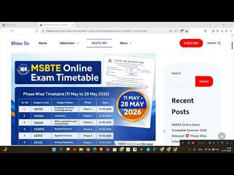MSBTE Online Exam Summer 2026 | Complete Schedule Released! #msbteonlineexam #msbte