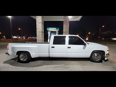 1997 Chevrolet C3500 Crew Cab Dually Longbed Lowered Belltech Suspension Cowl Induction Hood