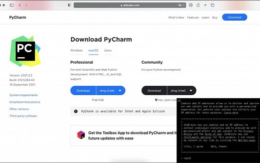 pycharm下载教程（mac）