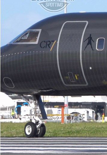Cristiano Ronaldo's Private Jet Takeoff at Lisbon Airport