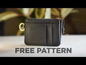 MAKING A LEATHER ZIPPER CARD WALLET - FREE PATTERN