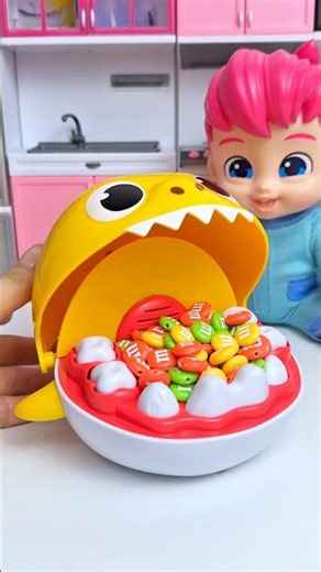 ASMR Unboxing Bebefinn & Yellow Shark Chocolate Set Toy | Satisfying Toy Play #shorts