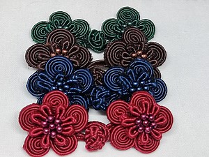 Chinese Frog Closures, Sakura Flower Design, 18 Colors, Set of 5(B277) - Etsy