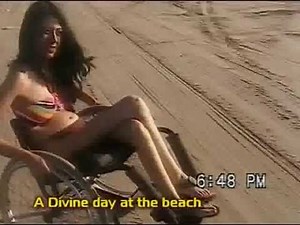 Divine paraplegic at the beach