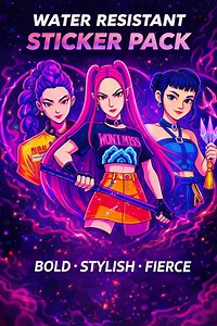 Kpop Demon Hunters Sticker Pack | Cute Anime Kpop Girl Stickers | Water-resistant Vinyl Sticker Set | Laptop, Water Bottle, Journal Decor - Etsy