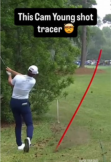 This shot was straight out of a video game 😱 (via @PGATOUR 2023) #golf #viral #spin #tracer #cool
