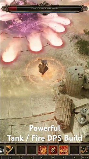 Titan Quest 2 - Powerful Tank Fire DPS Build (Pan)