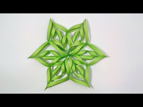 3D Paper Snowflakes DIY - How to Make A Twisted Paper Christmas Star