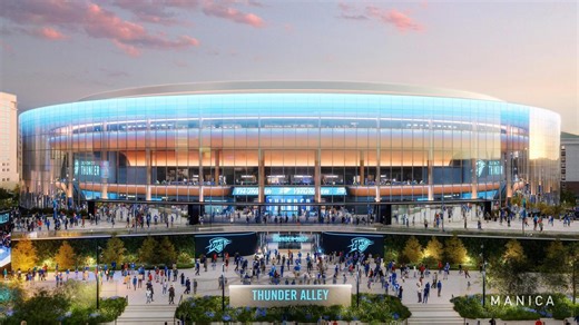 Photos: Renderings released for new Thunder basketball arena