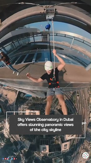 Sky Views Observatory in Dubai offers stunning panoramic views of the city skyline #UAE #Dubai #VisitDubai #Sky #UAELife #Explore Visit Dubai | UAE Forsan English