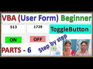 ToggleButton, ToggleButton in vba excel, excel, Microsoft excel, VBA (User Form) Beginner part-6,